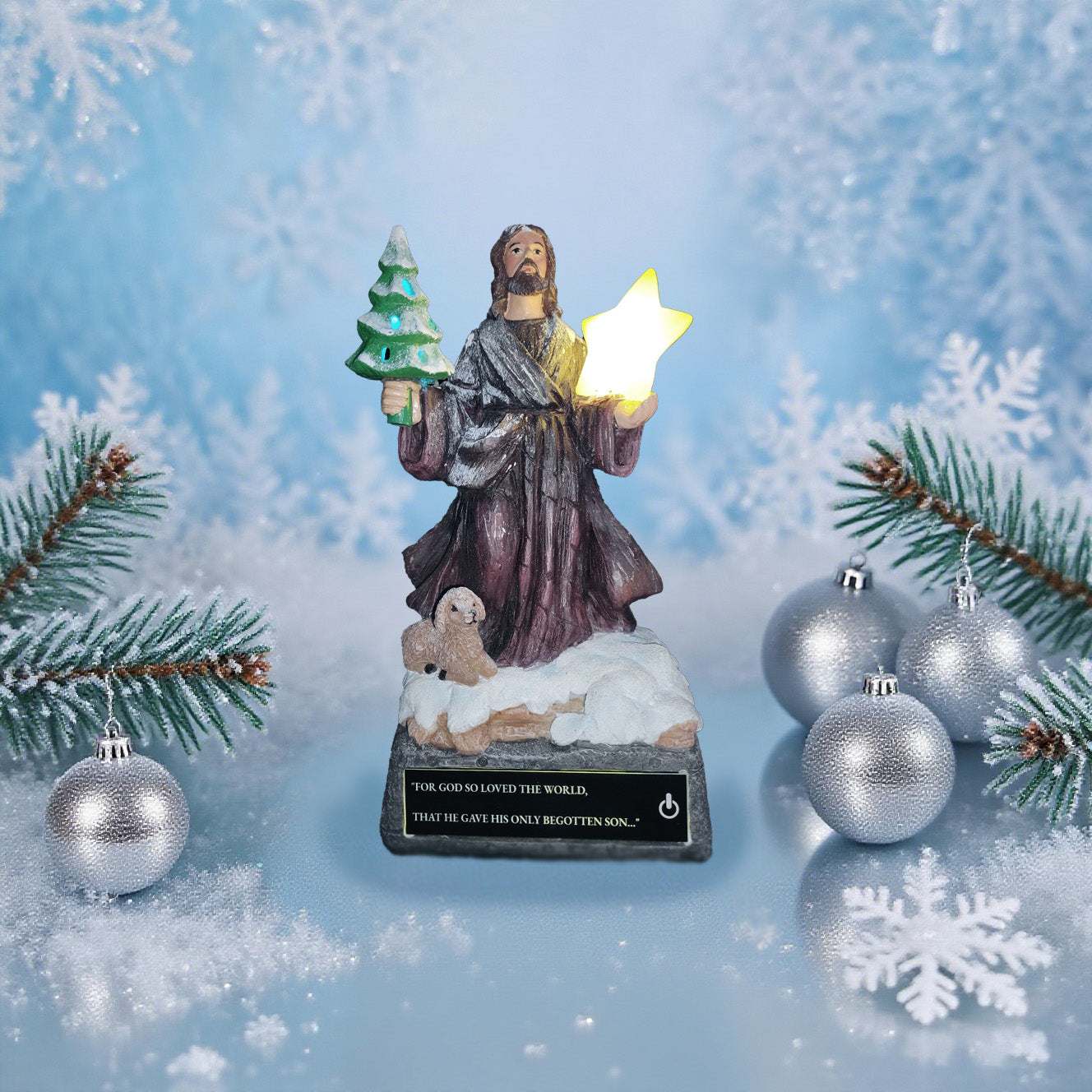 🎄【Christmas Eve Light】Glowing Christmas Statue of Jesus