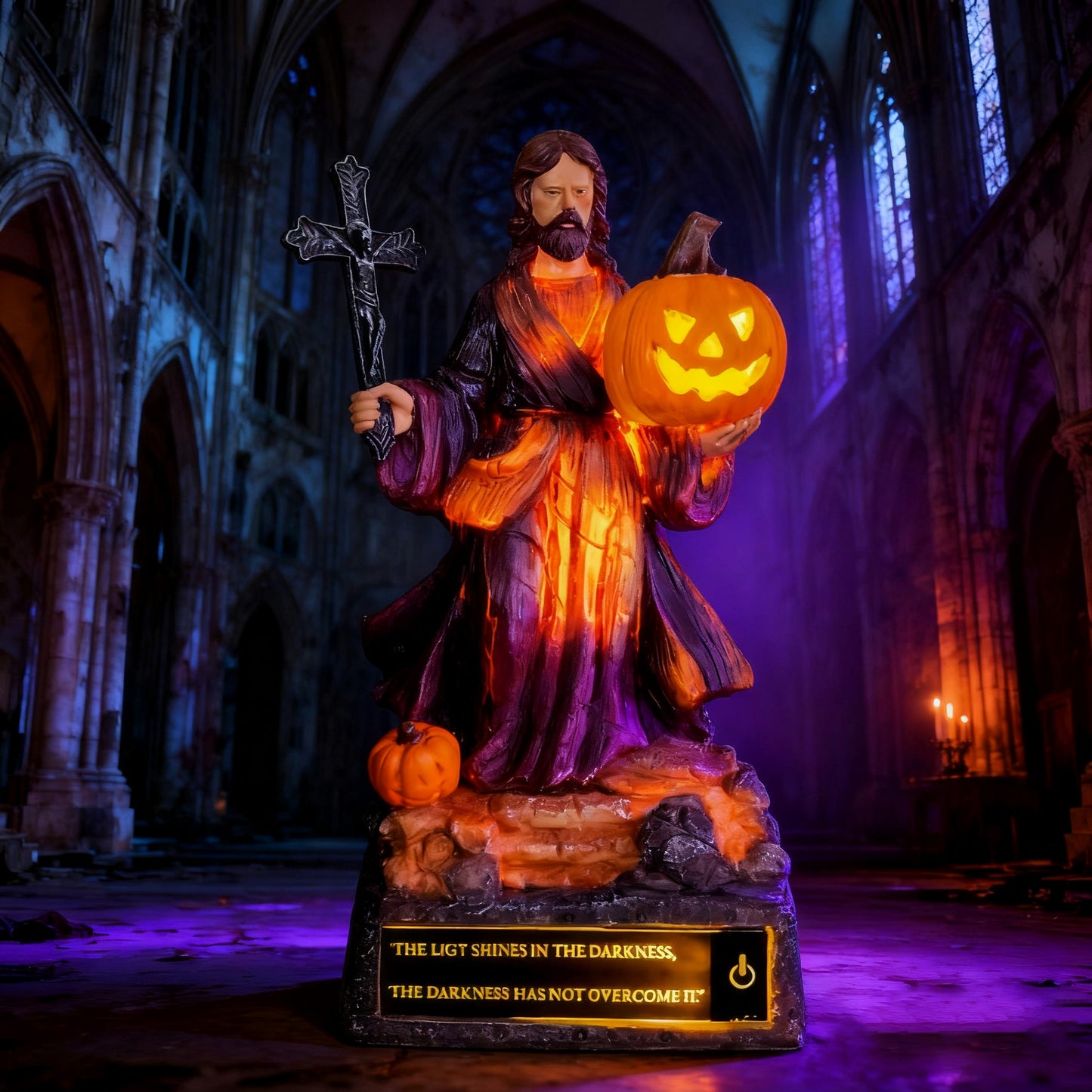 ✝️Handmade-Pumpkin Jesus Statue