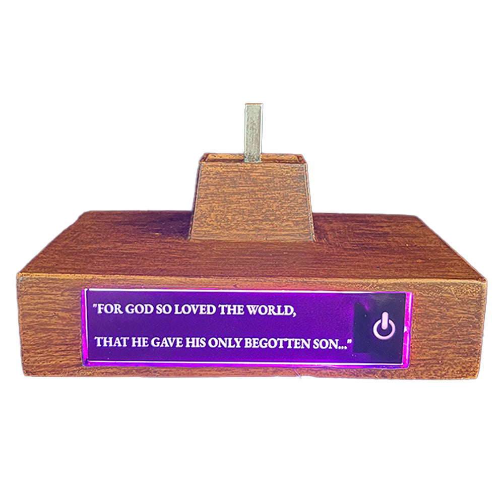 ✝️ Sacred Heart Crucifix with Engraved Scripture Base | Complete Altar Set w/Blessing Certificate