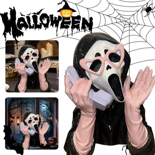 Official Scream Ghostface Statue - Tap to Light Up & Scream! Limited Edition.