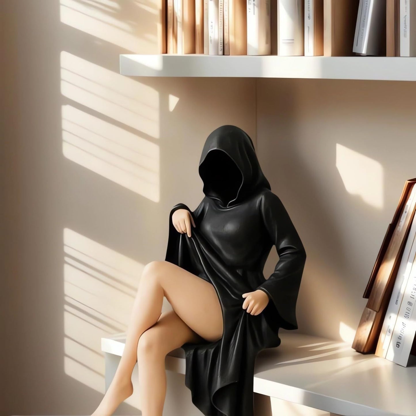 👻Death Queen Figurine – Spooky Black Robe Decor (4 Inch)🎃