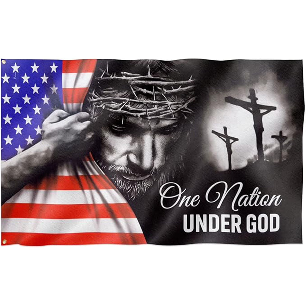 ✝️Jesus Christian Patriotic American Grommet Flag