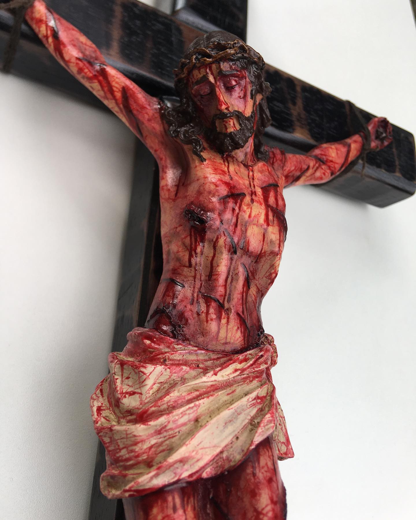 Hand-Carved Calvary Crucifix – Blessed Gift for Home & Prayer