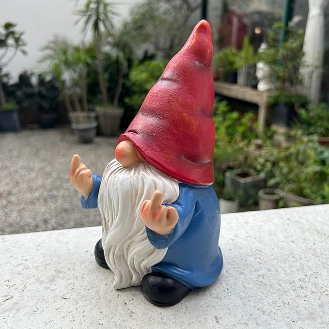 ๐ Grumpy Gnome 7.8" โ Funny Garden Rebel!