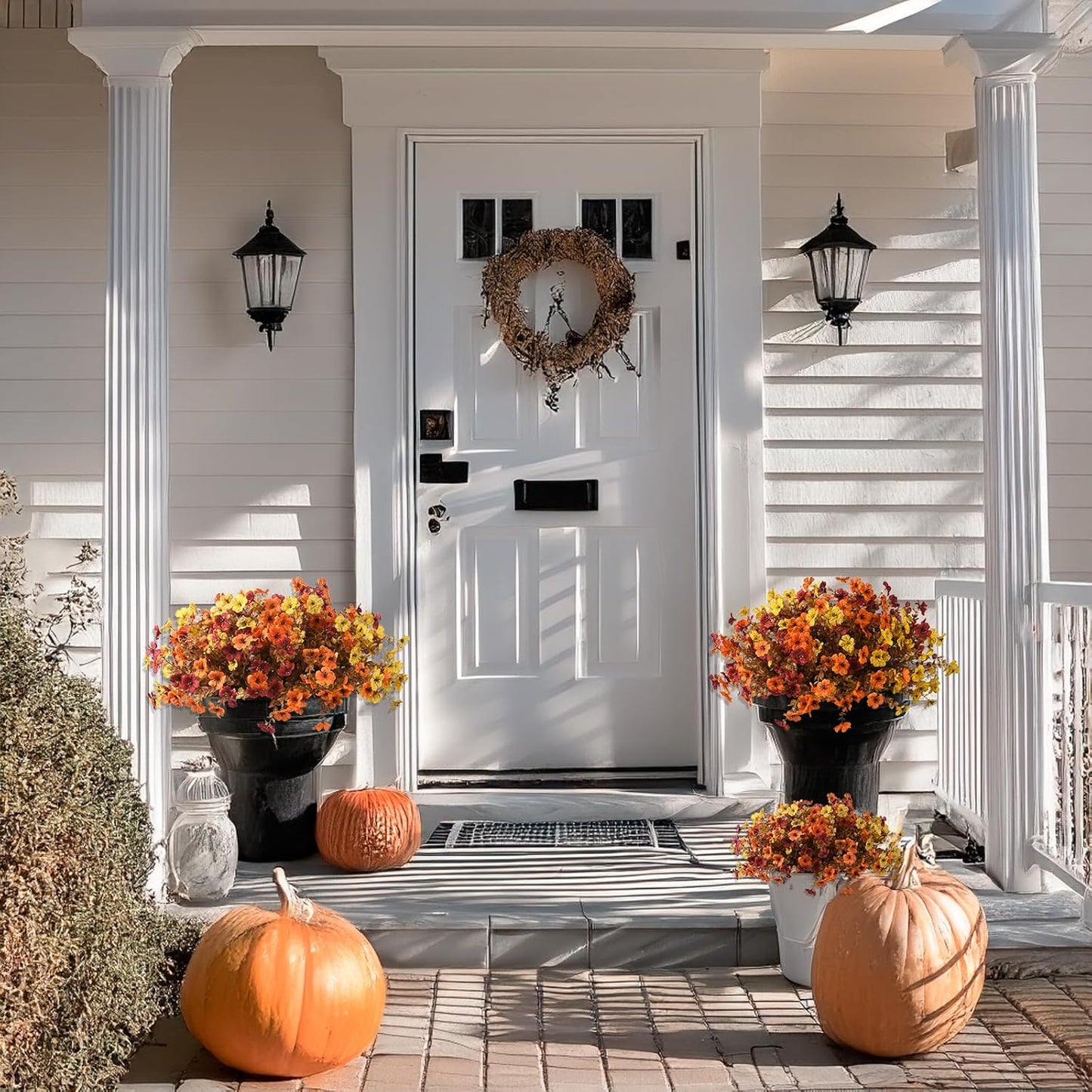💐12 Set Artificial UV-resistant flowers: colorful suitable for porches and balconies