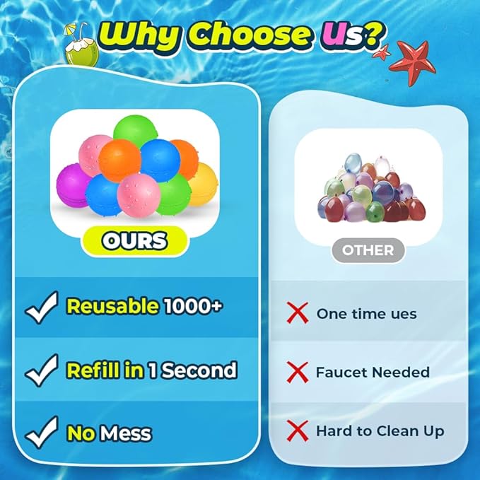 Magnetic Splash Balloons - Reusable Water Balloons for Kids🎁