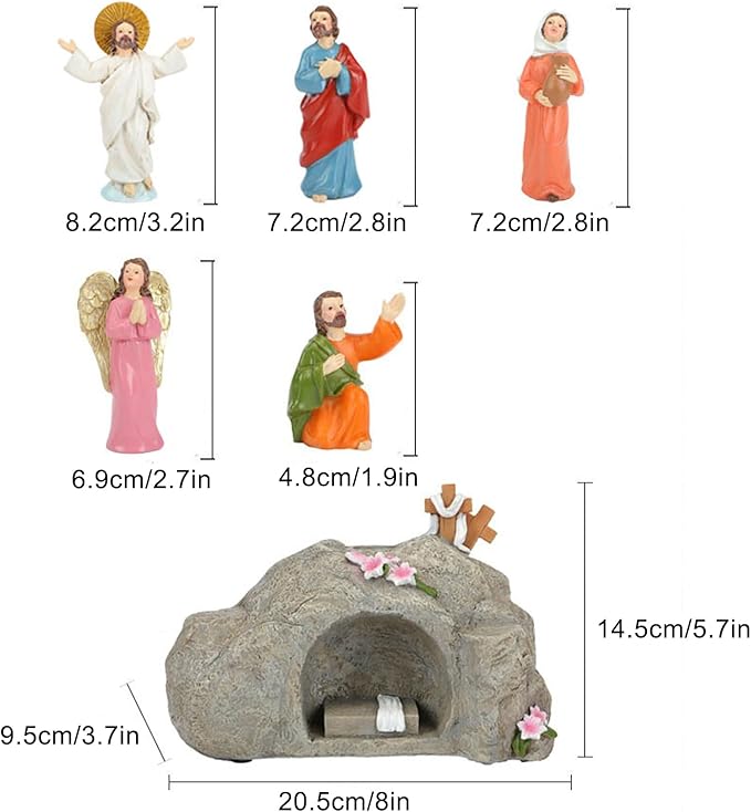 LED Easter Resurrection Scene Home Decor Figurine