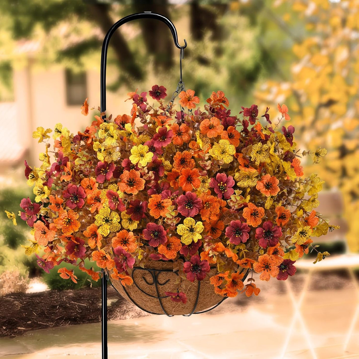 💐12 Set Artificial UV-resistant flowers: colorful suitable for porches and balconies