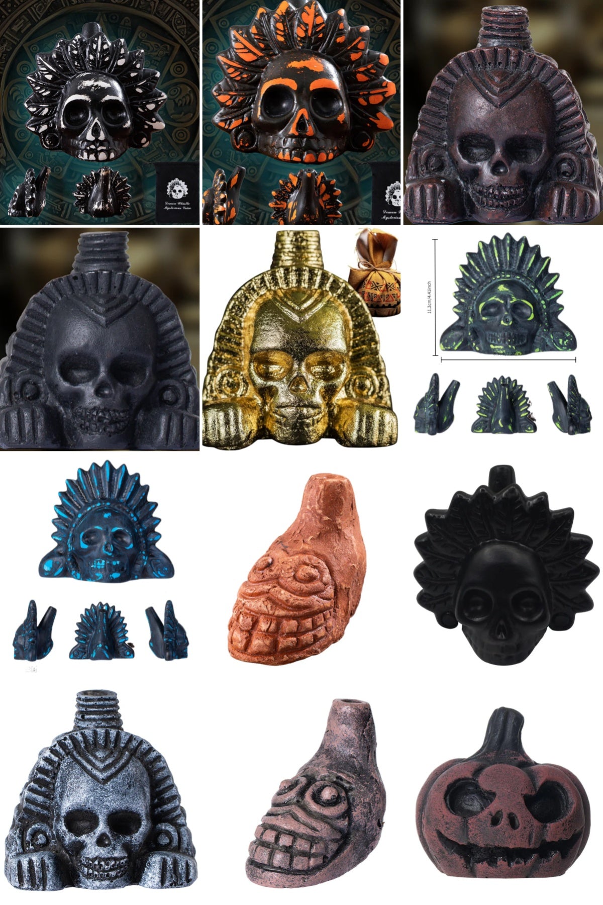 💀Real Aztec Death Whistle - 125+ decibels real human screamer