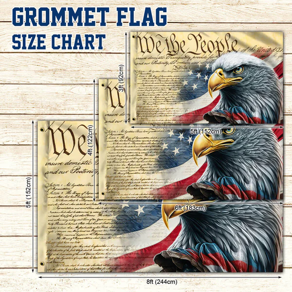 🦅 We The People Patriotic Eagle Flag 🇺🇸