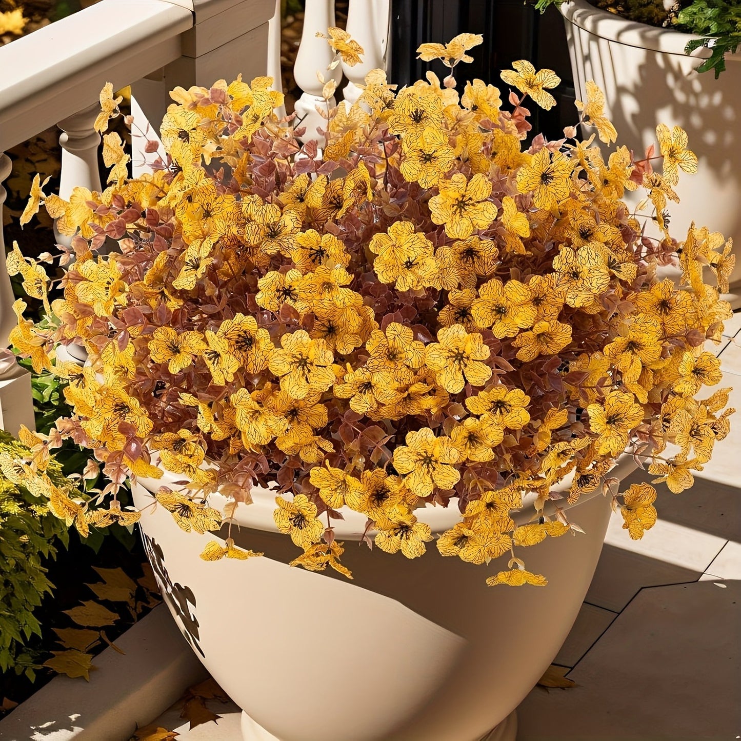 💐12 Set Artificial UV-resistant flowers: colorful suitable for porches and balconies