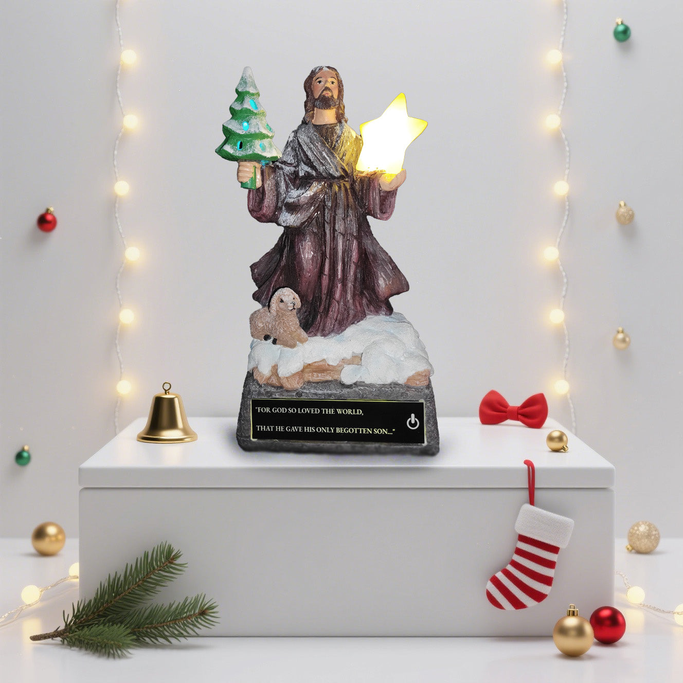 🎄【Christmas Eve Light】Glowing Christmas Statue of Jesus