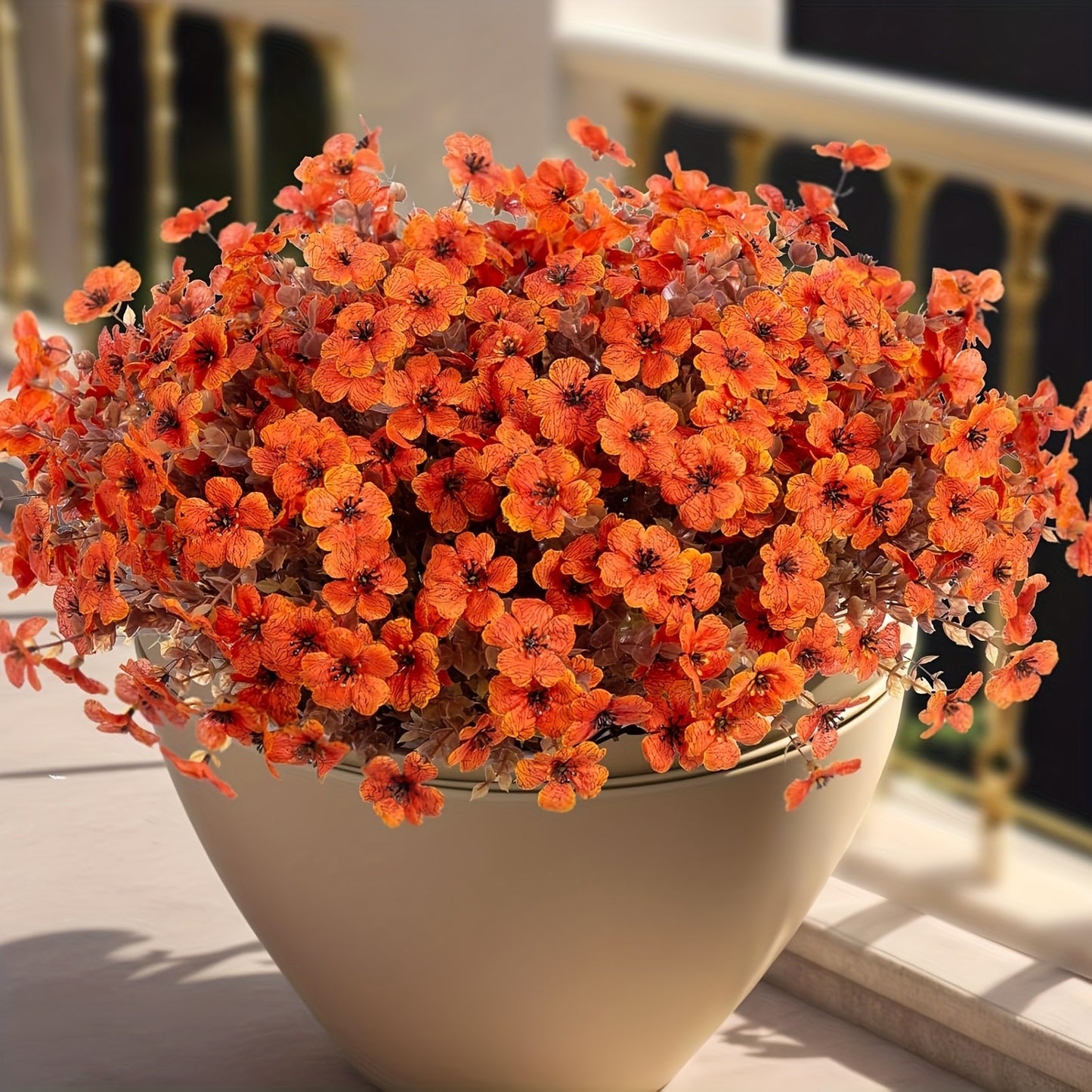 💐12 Set Artificial UV-resistant flowers: colorful suitable for porches and balconies