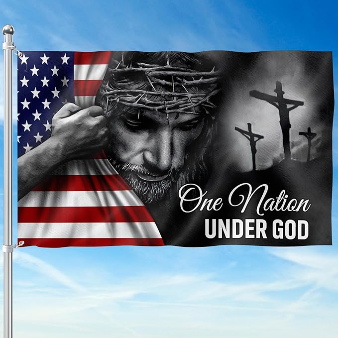 ✝️Jesus Christian Patriotic American Grommet Flag