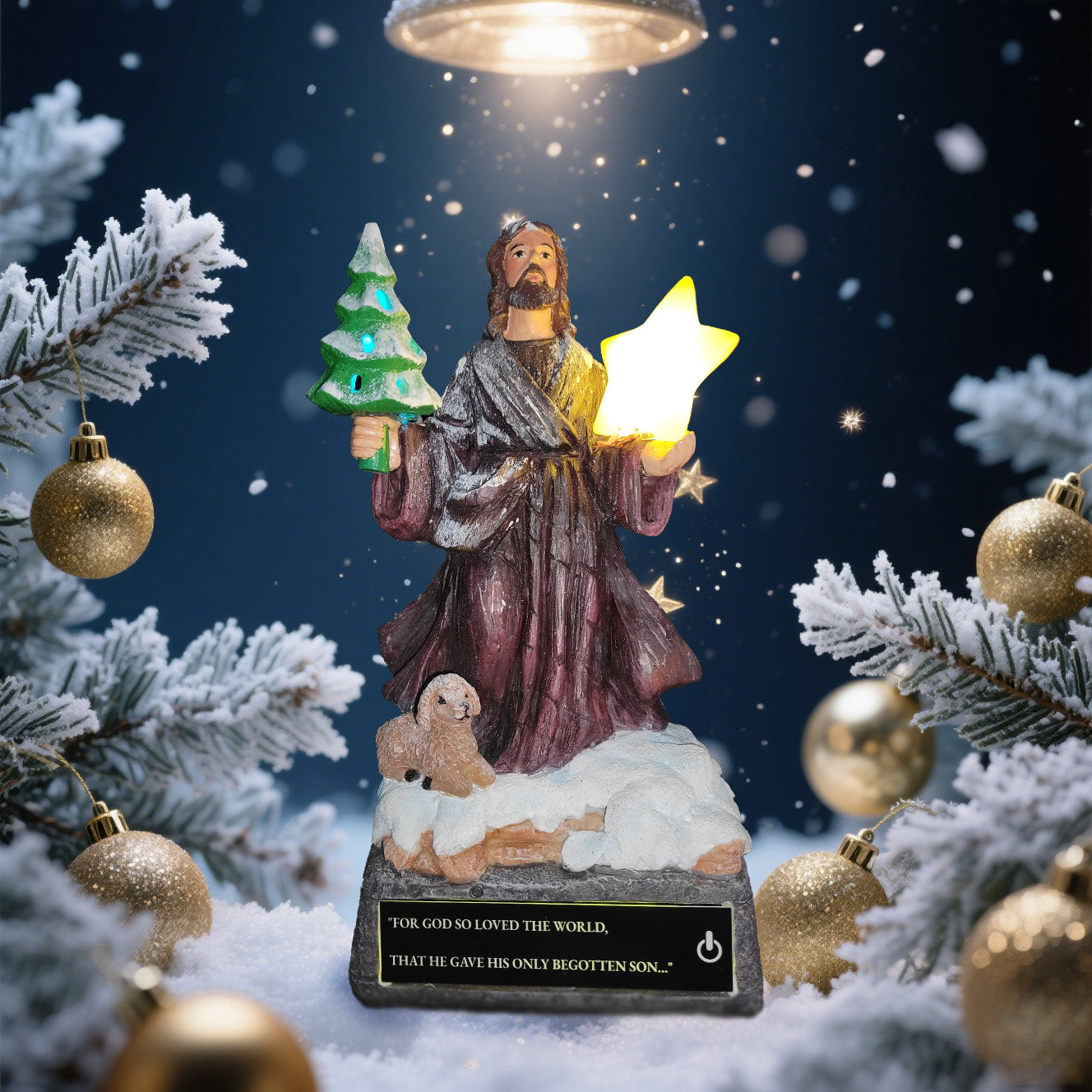 🎄【Christmas Eve Light】Glowing Christmas Statue of Jesus
