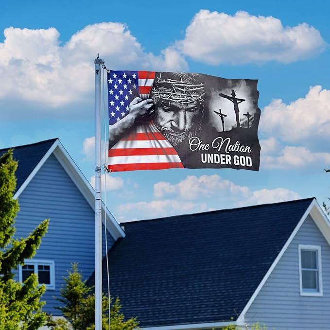 ✝️Jesus Christian Patriotic American Grommet Flag