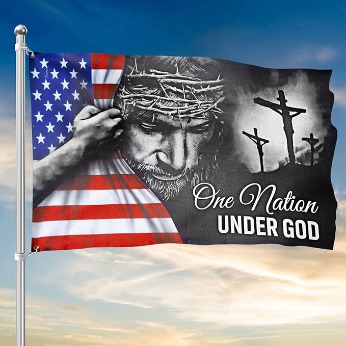 ✝️Jesus Christian Patriotic American Grommet Flag