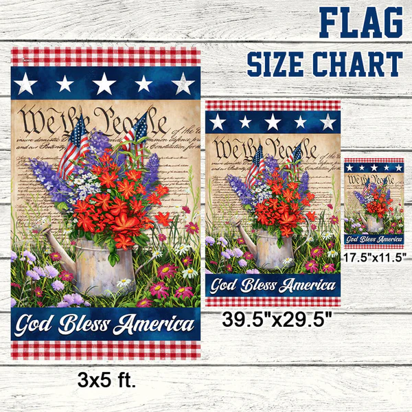 🏡 Patriotic American Flag with Eagle & Script ✒️