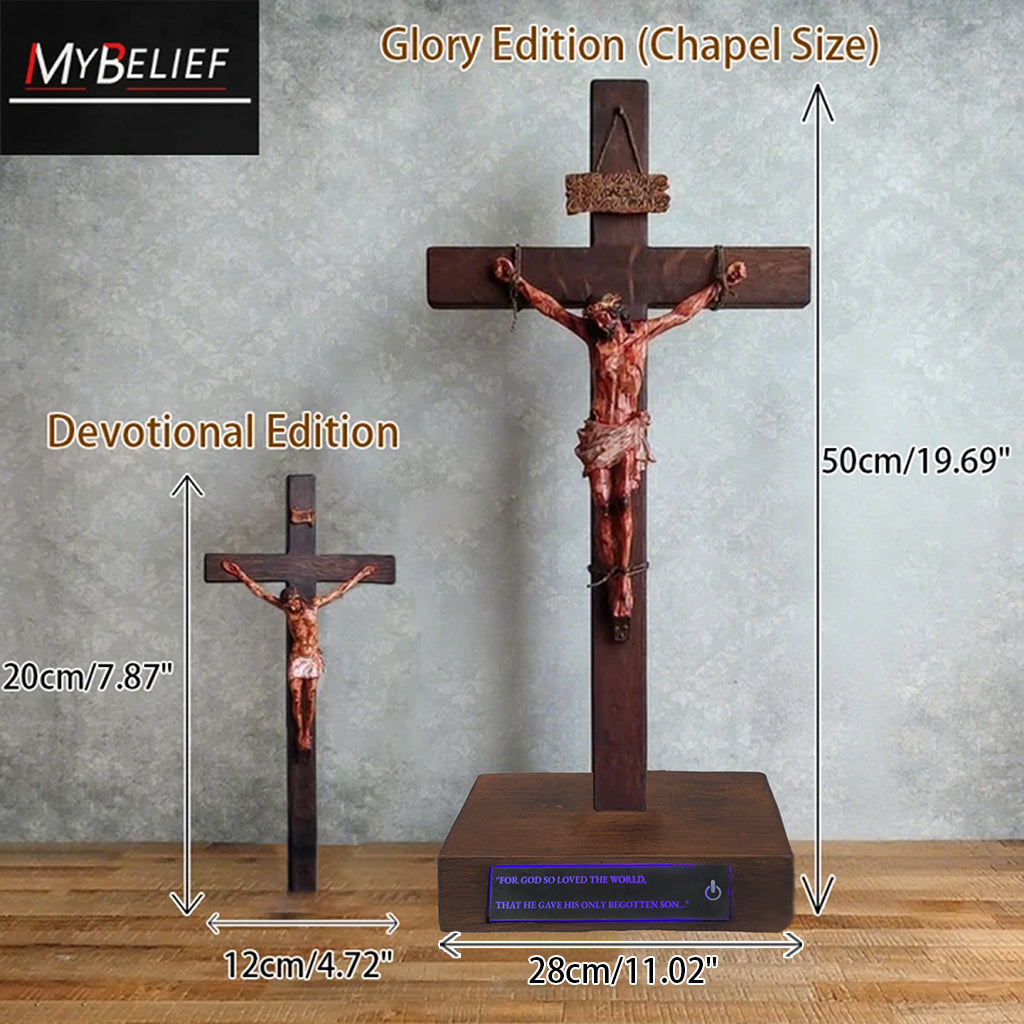 Hand-Carved Calvary Crucifix – Blessed Gift for Home & Prayer