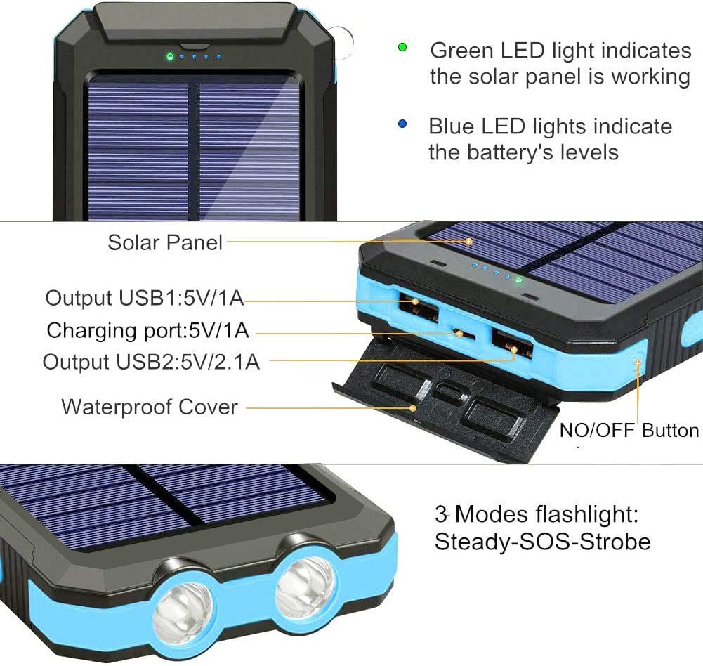 ✨Solar Power Bank🔋10,000 mAh ultra-large capacity