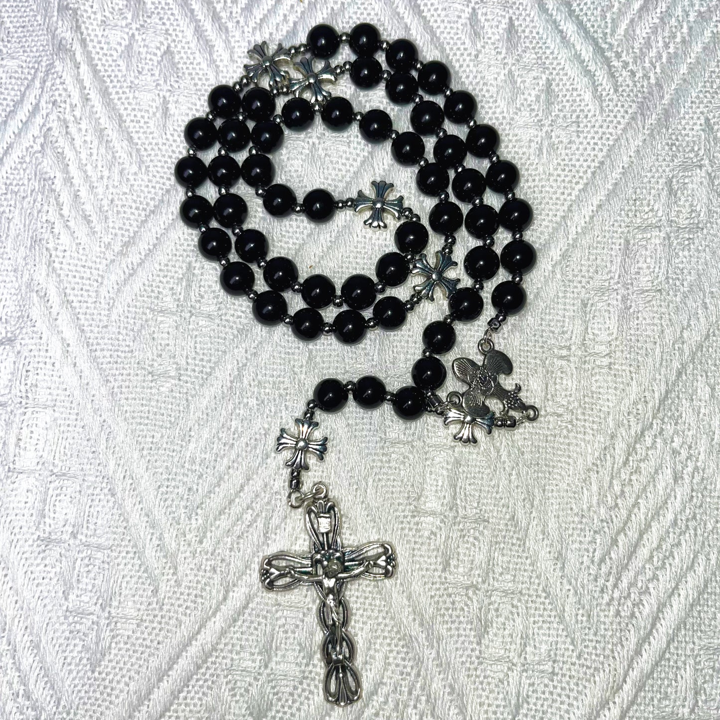 Handcrafted Wooden Catholic Rosary – St. Benedict Cross Prayer Beads