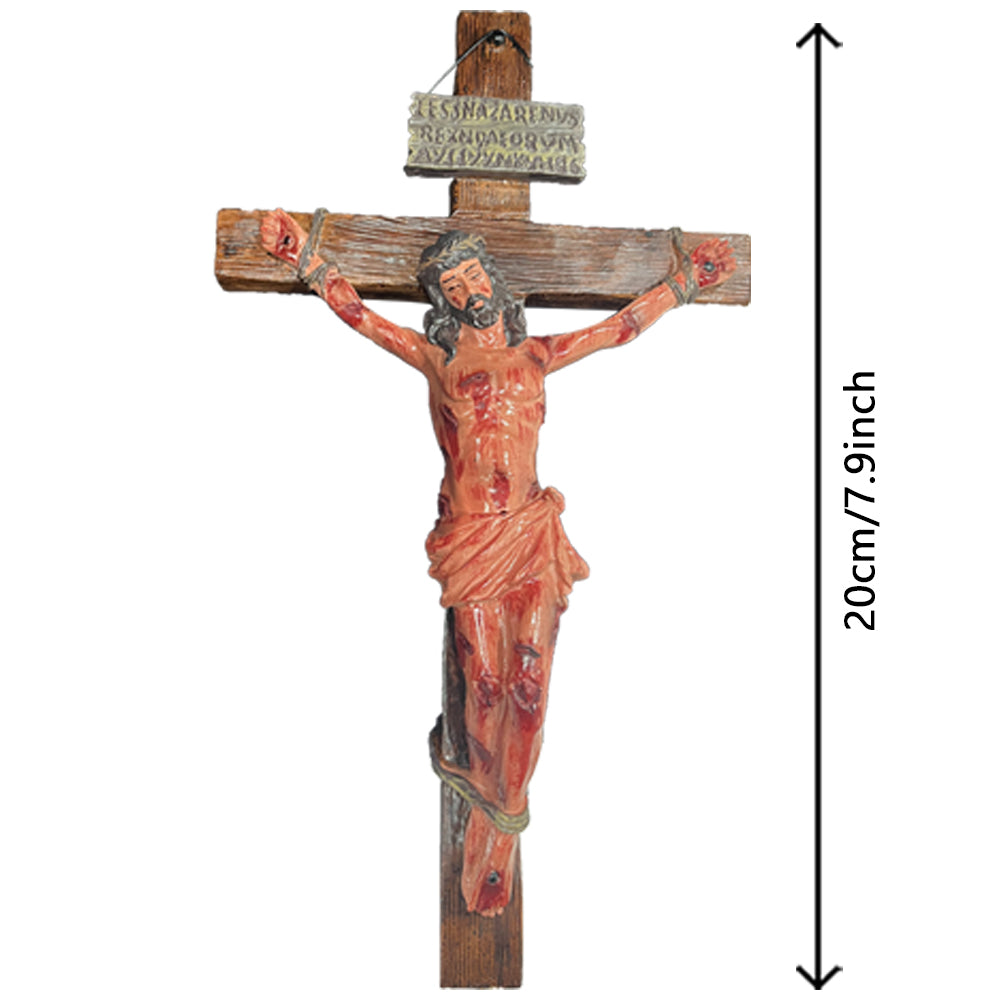 ✝️ Sacred Heart Crucifix with Engraved Scripture Base | Complete Altar Set w/Blessing Certificate