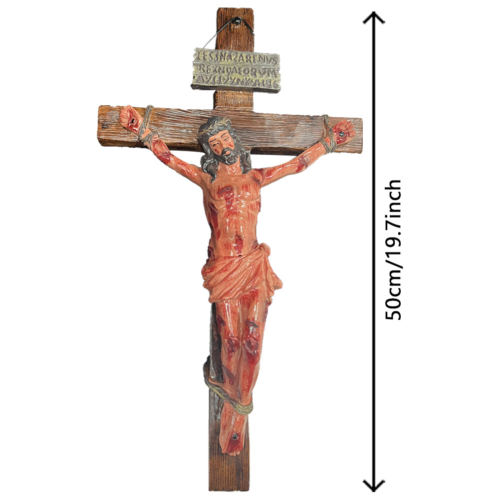 ✝️ Sacred Heart Crucifix with Engraved Scripture Base | Complete Altar Set w/Blessing Certificate