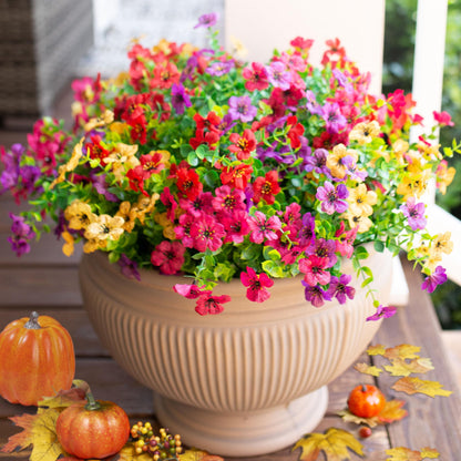 🌺 12 Pcs Artificial Flower Bouquet Mix - Lifelike Faux Flowers for Home Decor, Wedding Centerpieces (No Maintenance)