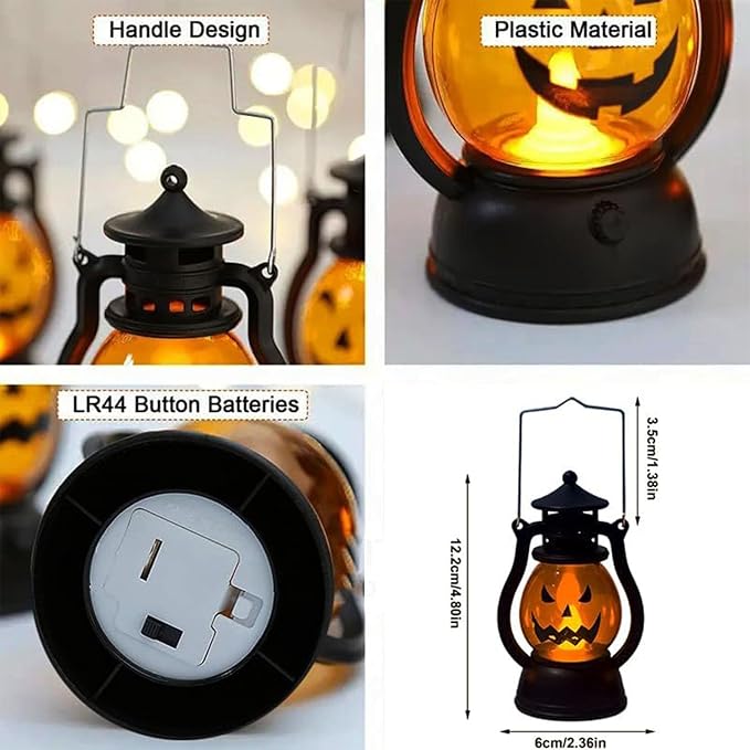 3-Pack Electric Pumpkin Lights - Safe, Flickering Porch Decor 🎃