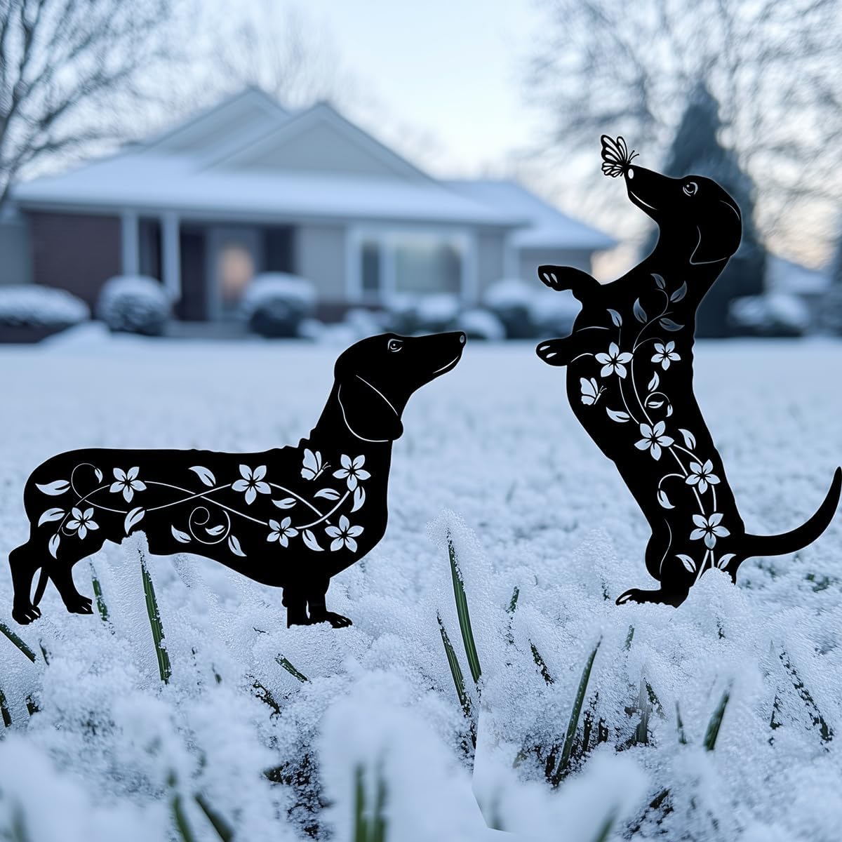 🐾Dachshund Metal Garden Stakes - Rust Proof Outdoor Dog Decor for Yard & Patio🍂