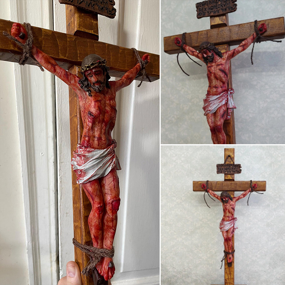 ✝️ Calvary Crucifix – Hand-Carved & Blessed