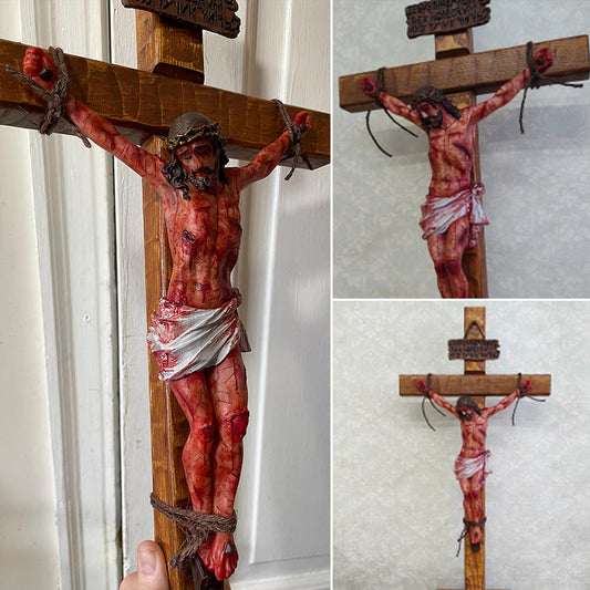 ✝️ Calvary Crucifix – Hand-Carved & Blessed
