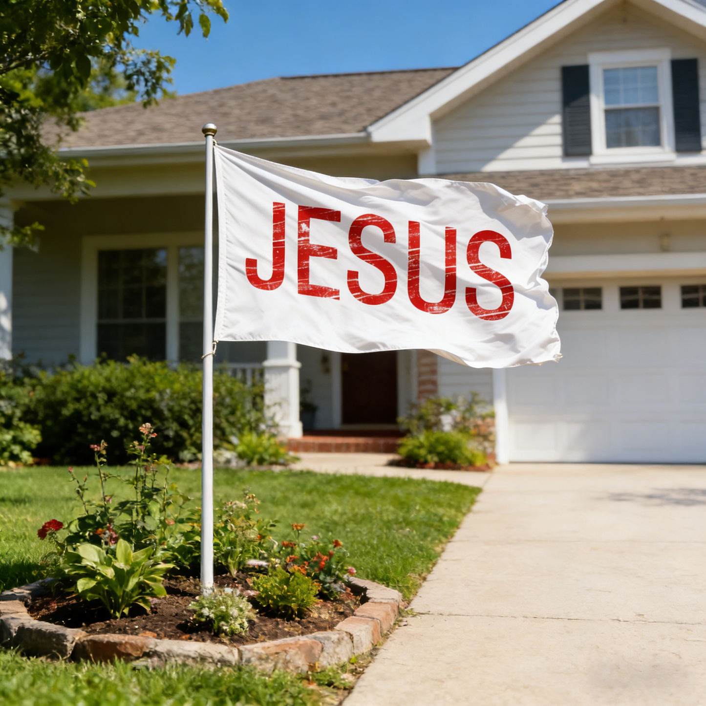 JESUS Yard Flag Faith Bundle – 4-Piece Christian Set