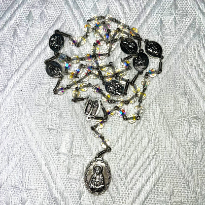 Sparkling Crystal Rosary – Our Lady of Guadalupe Medal