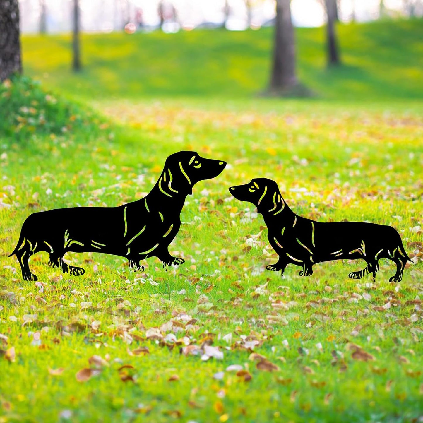 🐾Dachshund Metal Garden Stakes - Rust Proof Outdoor Dog Decor for Yard & Patio🍂