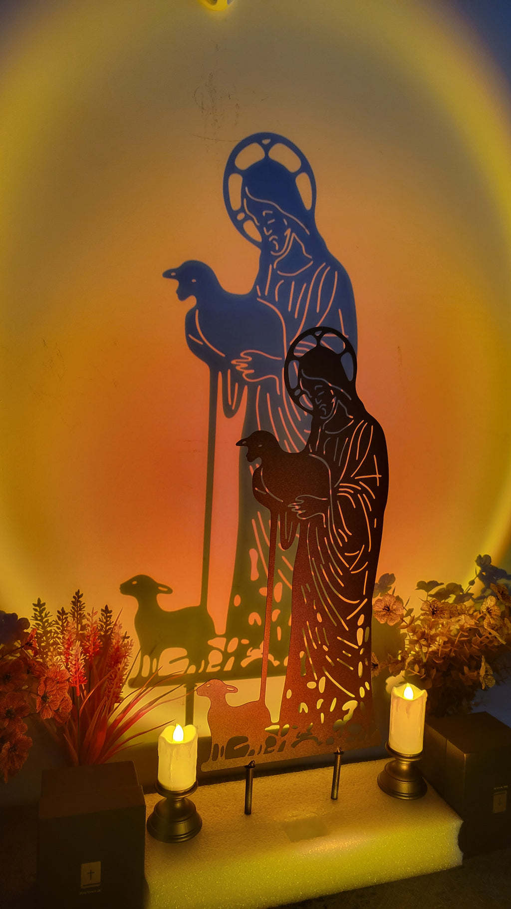✝️Jesus and Sheep Metal Sign- Outdoor for Yard & Patio🍂
