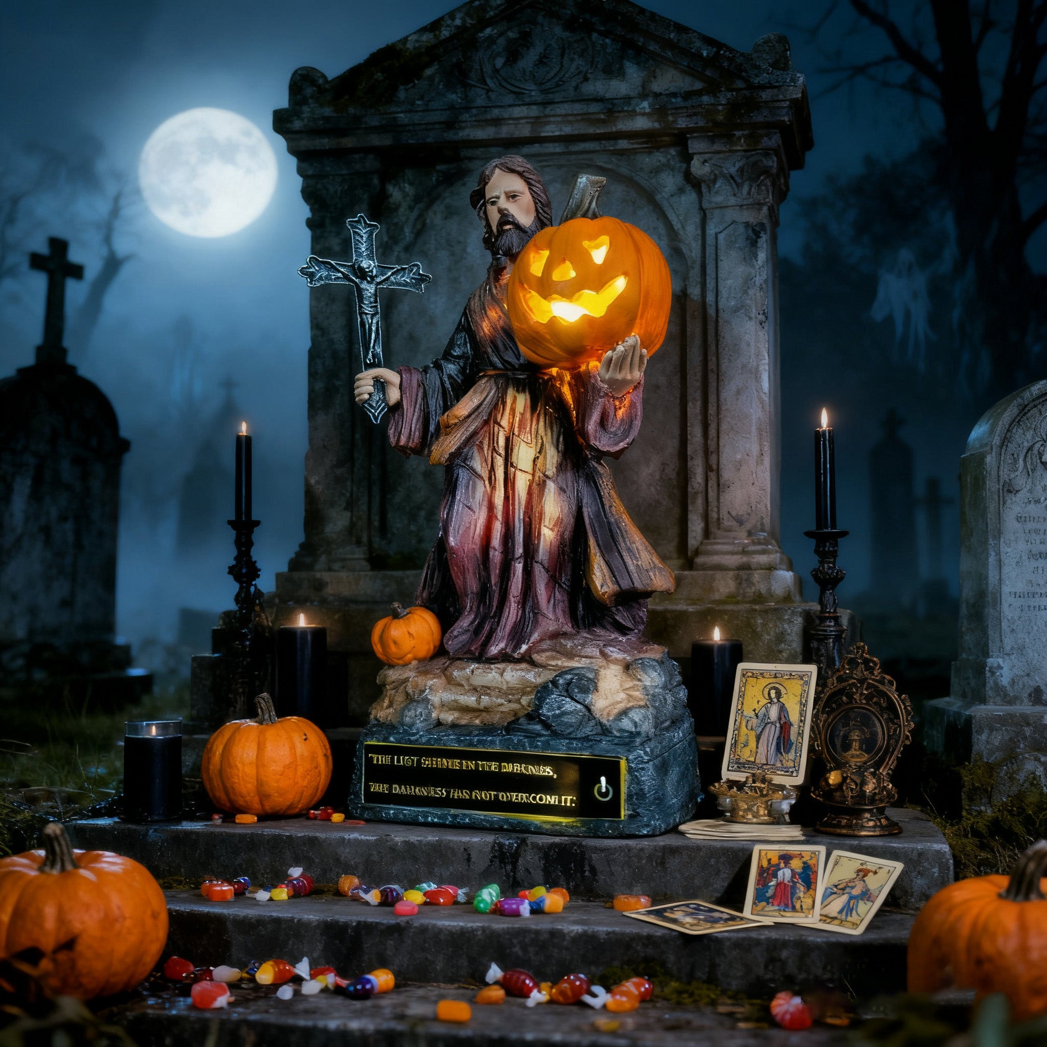 ✝️Handmade-Pumpkin Jesus Statue