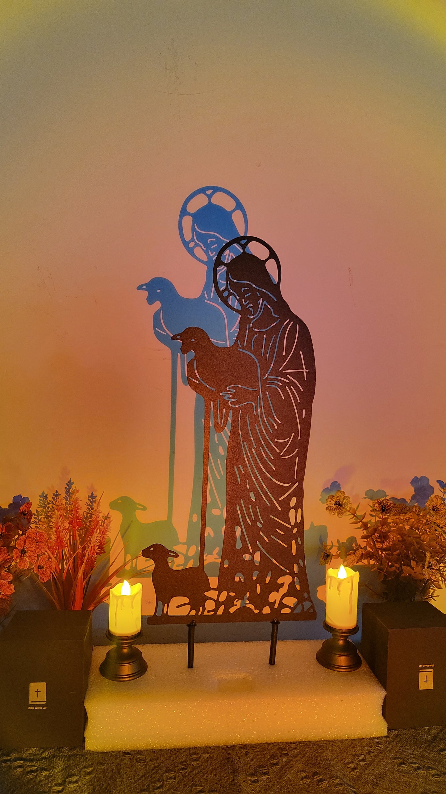 ✝️Jesus and Sheep Metal Sign- Outdoor for Yard & Patio🍂