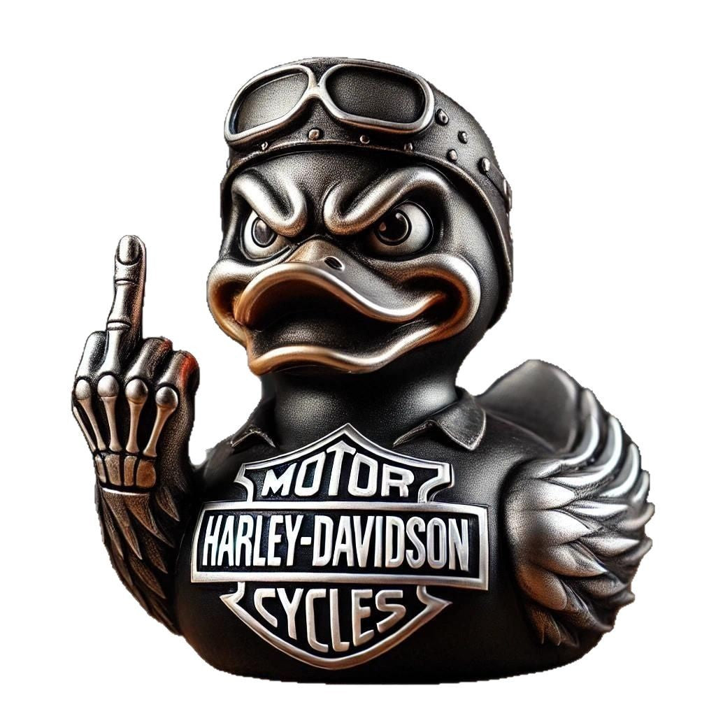 Harley-Davidson Rebel Duck - Punk Metal Collector Rubber Duck