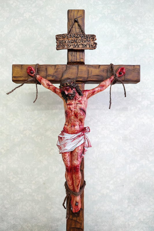 ✝️ Calvary Crucifix – Hand-Carved & Blessed