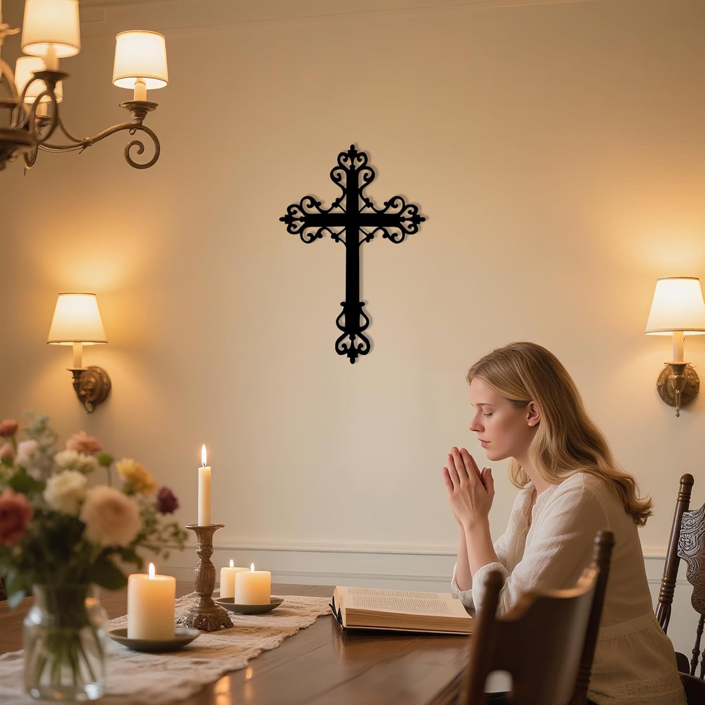 🎁 Faith & Devotion — Metal Cross Wall Art for Home & Prayer
