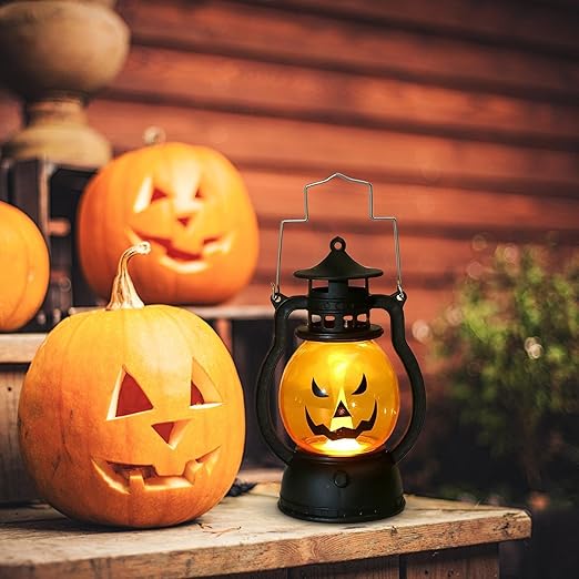 3-Pack Electric Pumpkin Lights - Safe, Flickering Porch Decor 🎃