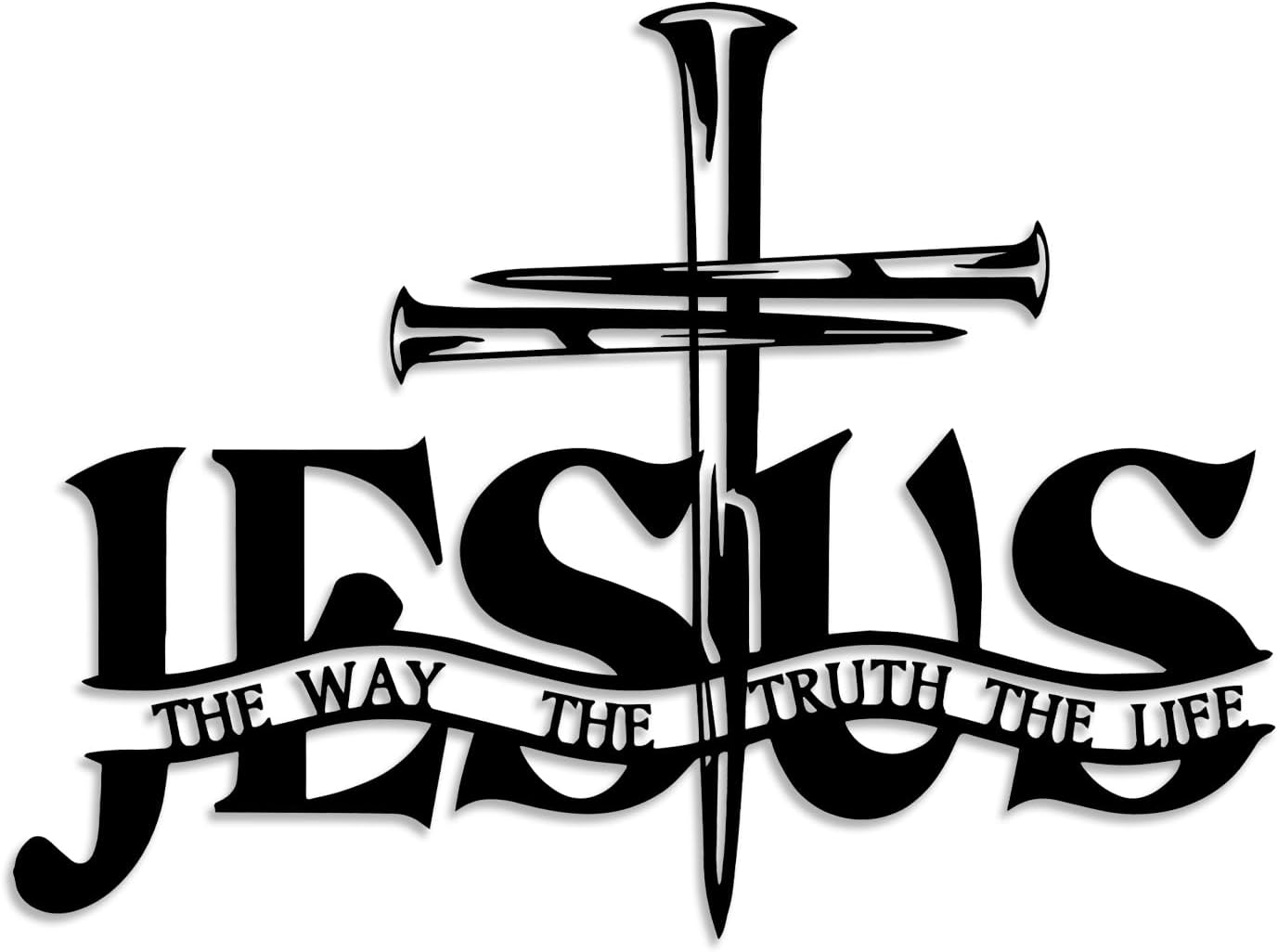 ✝️ Jesus & Truth Metal Wall Cross