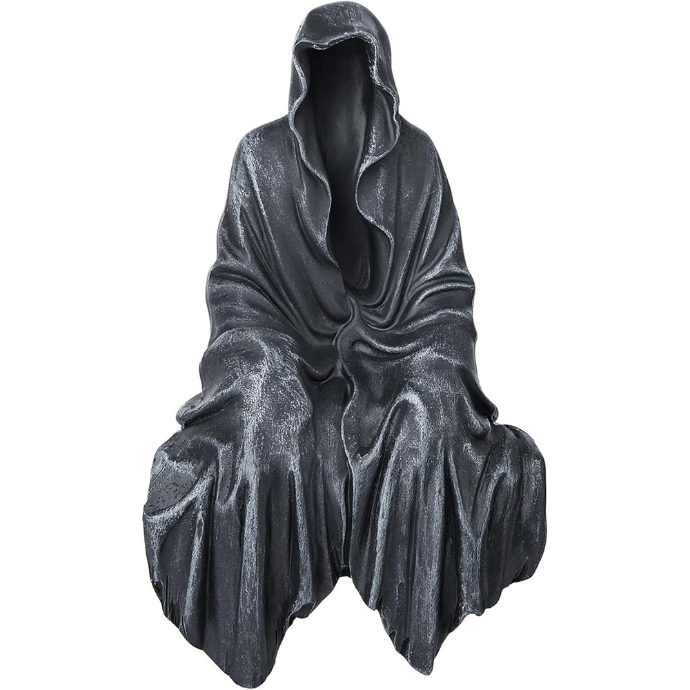 ☠️5.6 inch resin tabletop gothic seated statue with resin figurine decoration.🎃🎃🎃