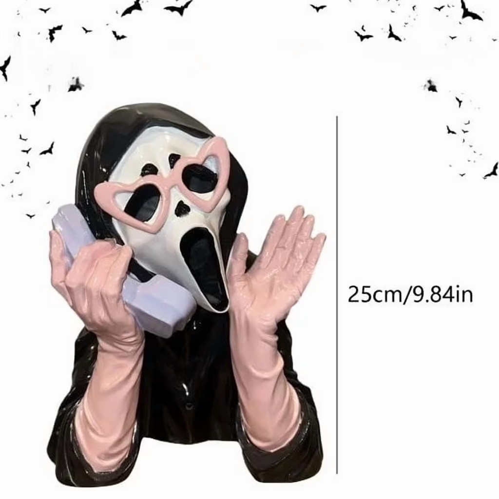 Official Scream Ghostface Statue - Tap to Light Up & Scream! Limited Edition.