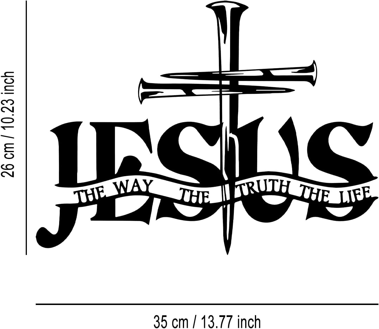 ✝️ Jesus & Truth Metal Wall Cross