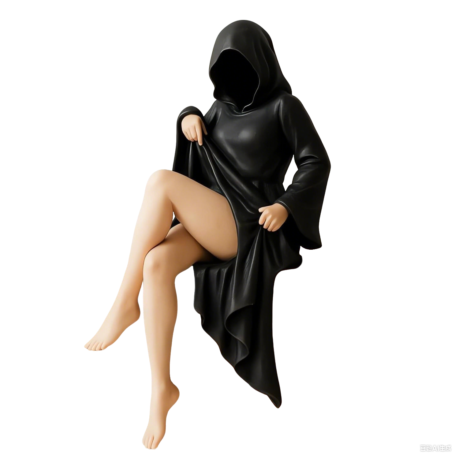 👻Death Queen Figurine – Spooky Black Robe Decor (4 Inch)🎃