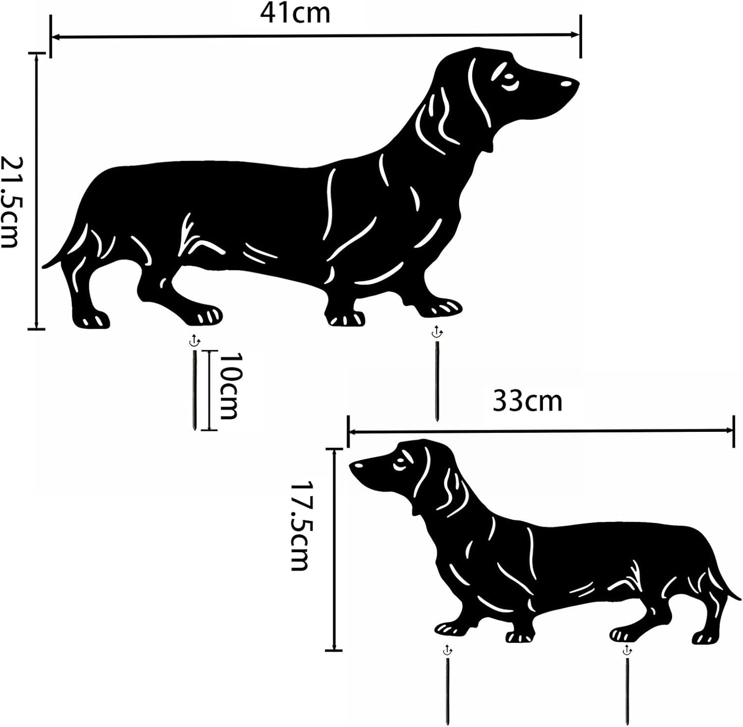 🐾Dachshund Metal Garden Stakes - Rust Proof Outdoor Dog Decor for Yard & Patio🍂