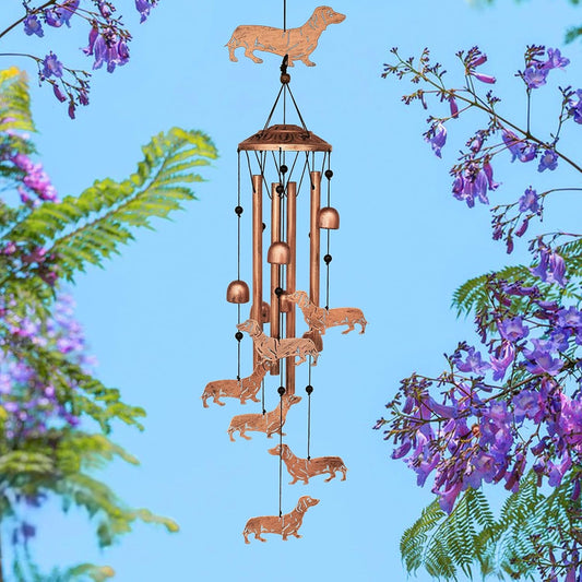 🐶 Dachshund Wind Chimes – Garden Gift🎉