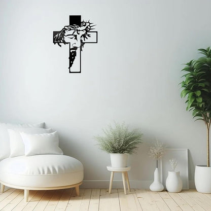 ✝️ Black Jesus Metal Wall Crucifix
